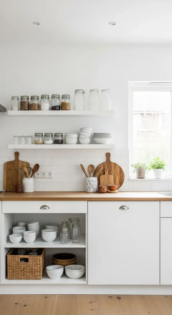 Use Open Shelving Selectively